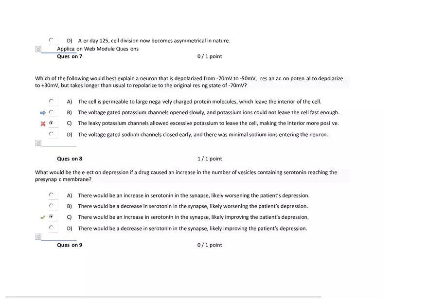 Foundations of Psychology, Neuroscience and Behaviour Exam Answer Key 9 - Page 7
