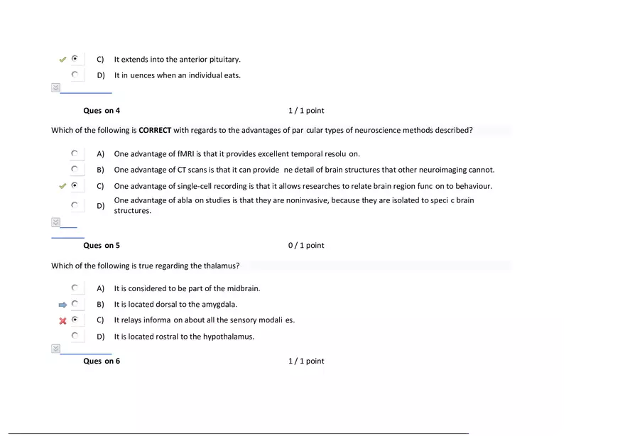 Foundations of Psychology, Neuroscience and Behaviour Exam Answer Key 9 - Page 10