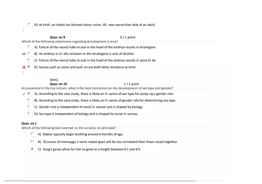 Foundations of Psychology, Neuroscience and Behaviour Exam Answer Key 1 - Page 4
