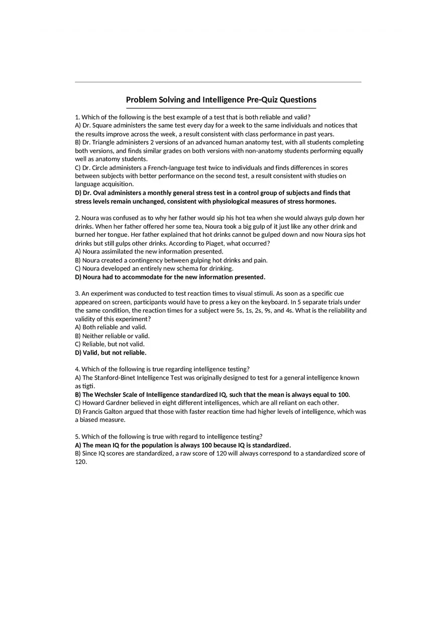 Problem Solving and Intelligence - Page 1