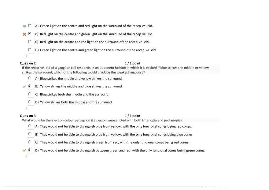 Foundations of Psychology, Neuroscience and Behaviour Exam Answer Key 6 - Page 11