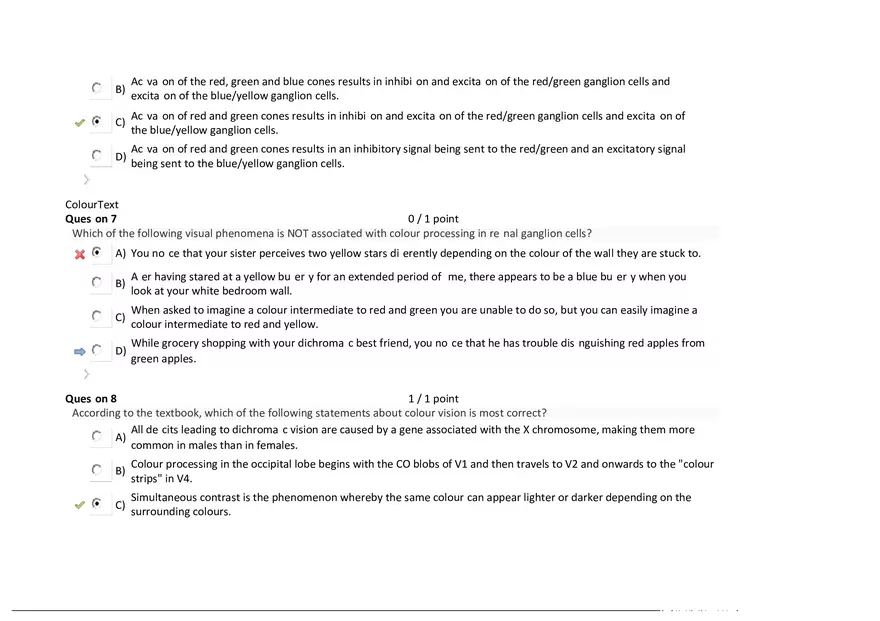 Foundations of Psychology, Neuroscience and Behaviour Exam Answer Key 6 - Page 3