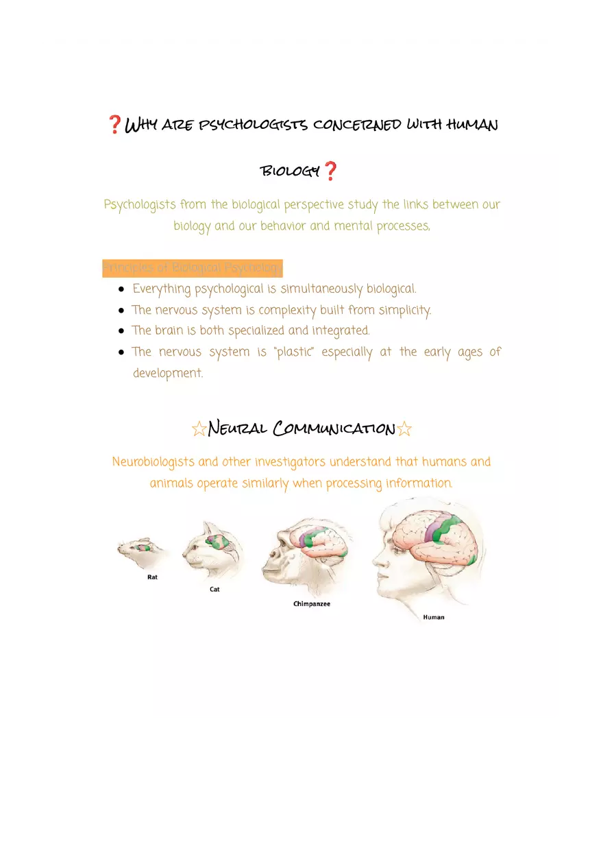 Why are Psychologists Concerned With Human Biology - Page 2