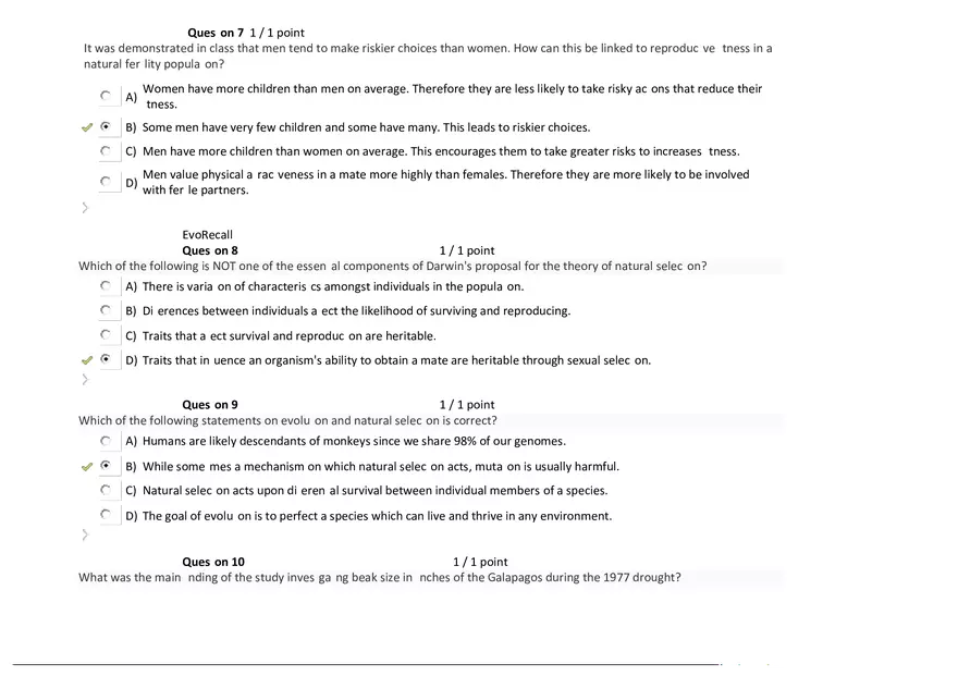 Foundations of Psychology, Neuroscience and Behaviour Exam Answer Key 2 - Page 1