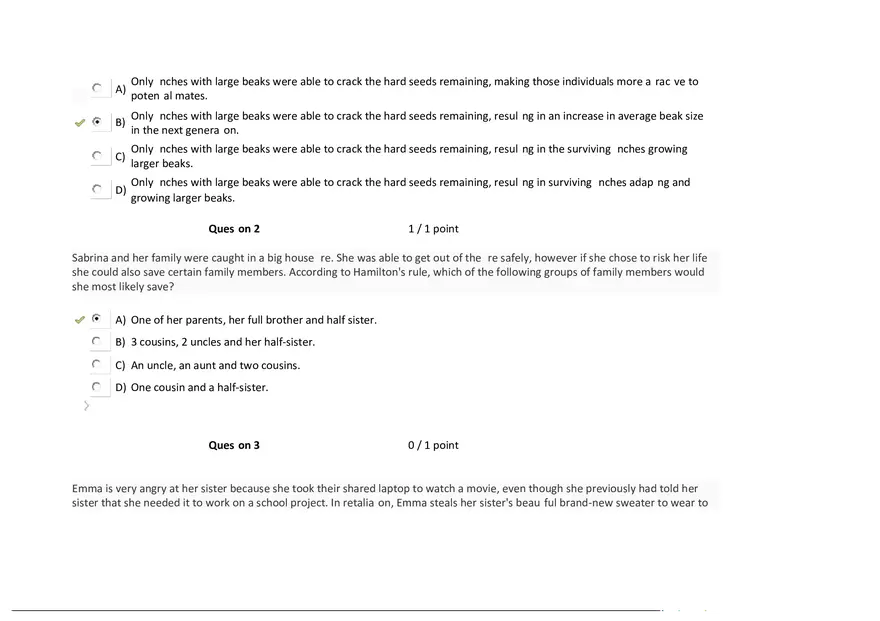 Foundations of Psychology, Neuroscience and Behaviour Exam Answer Key 2 - Page 2