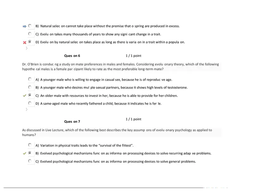 Foundations of Psychology, Neuroscience and Behaviour Exam Answer Key 2 - Page 4
