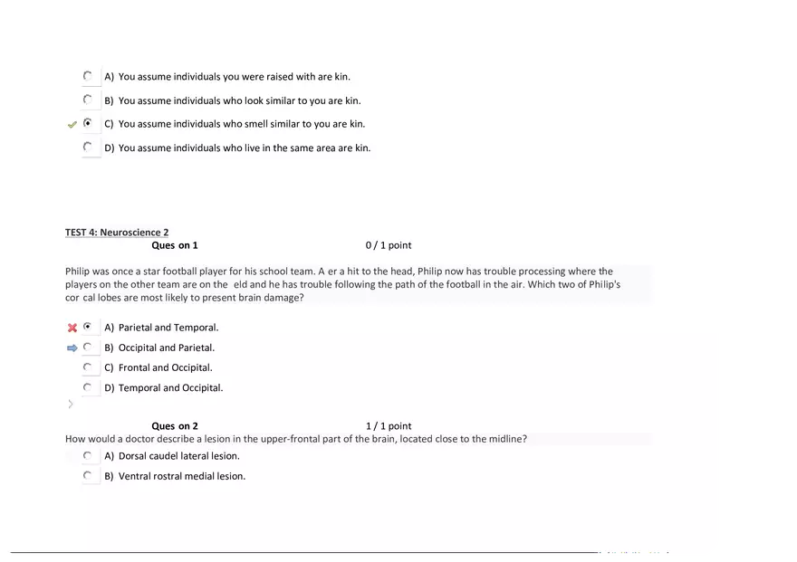 Foundations of Psychology, Neuroscience and Behaviour Exam Answer Key 2 - Page 6