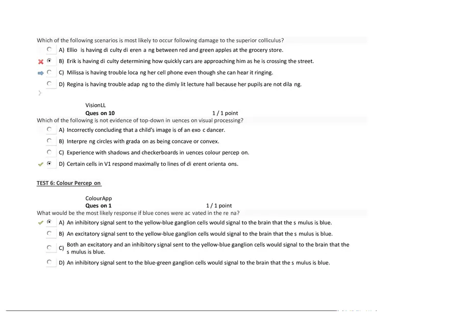Foundations of Psychology, Neuroscience and Behaviour Exam Answer Key 3 - Page 7