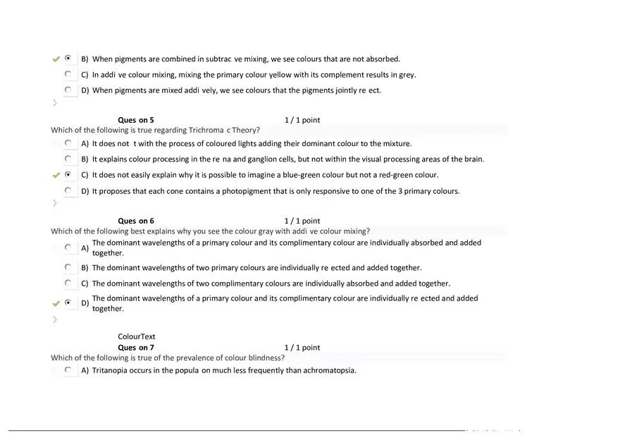 Foundations of Psychology, Neuroscience and Behaviour Exam Answer Key 3 - Page 9