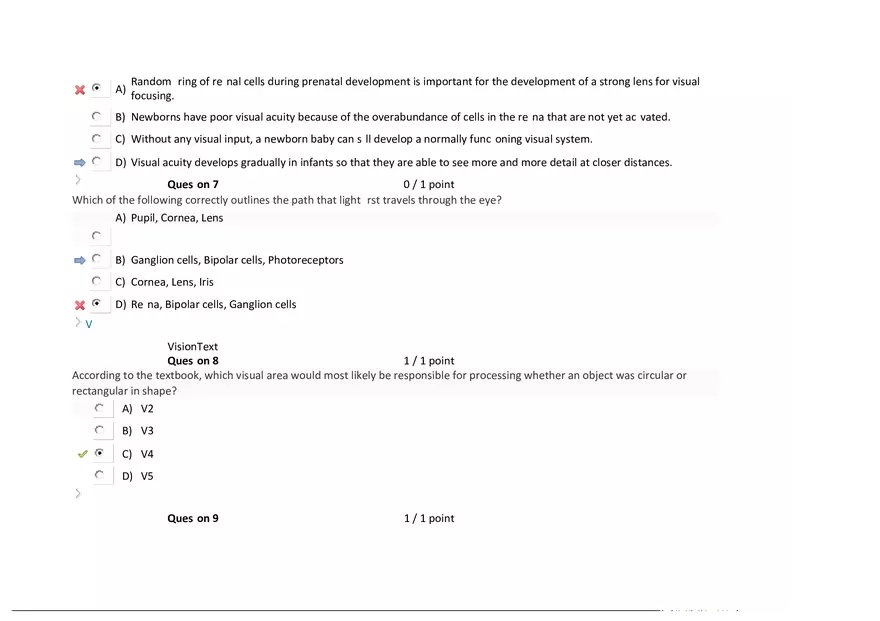 Foundations of Psychology, Neuroscience and Behaviour Exam Answer Key 3 - Page 6