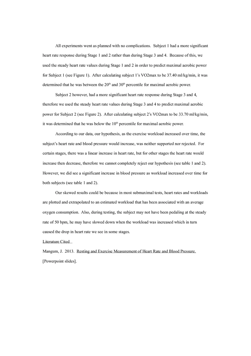 Lab 4 YMCA Bicycle Ergometer Functional Assessment - Page 7