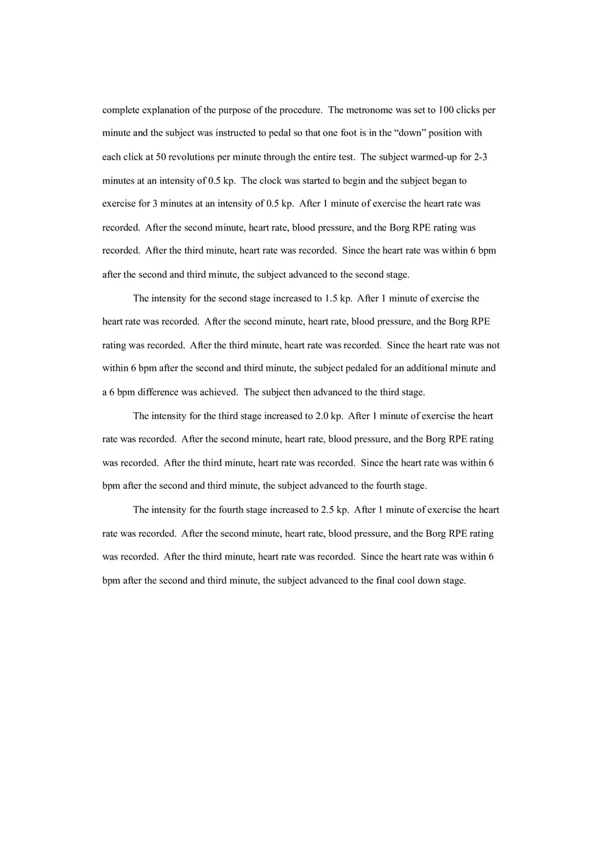Lab 4 YMCA Bicycle Ergometer Functional Assessment - Page 2