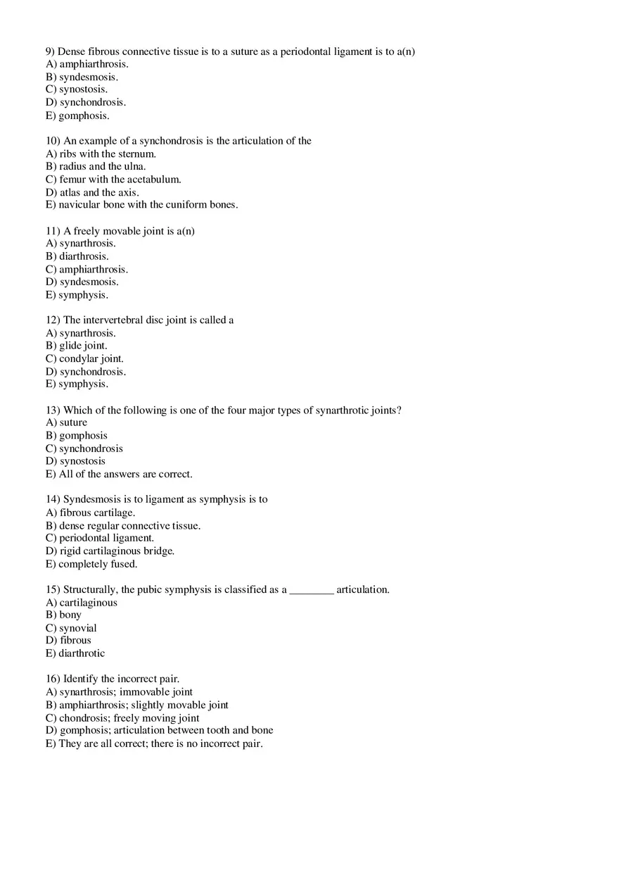 Joints Answer Key - Page 2
