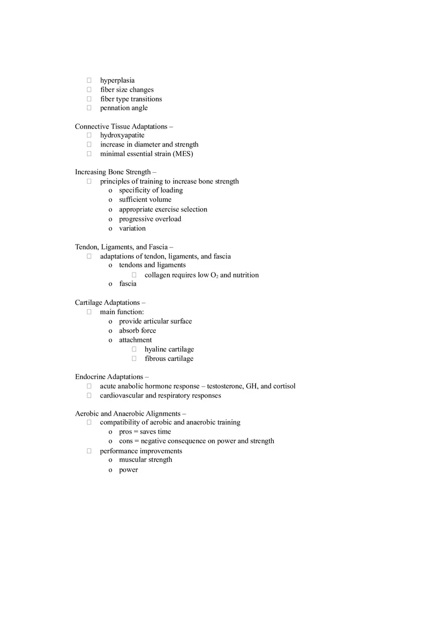 Adaptations to Anaerobic Training Programs Notes - Page 2
