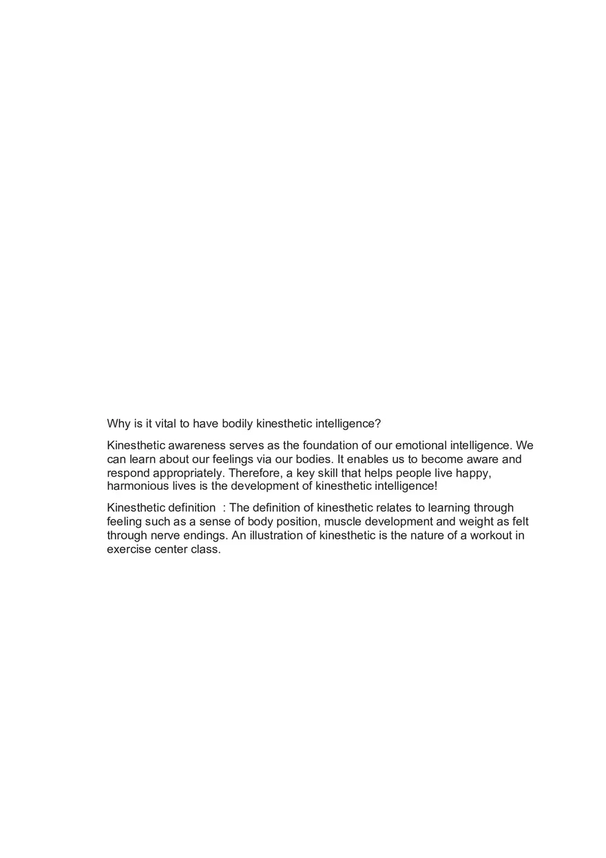 Bodily Kinesthetic Intelligence - Page 3