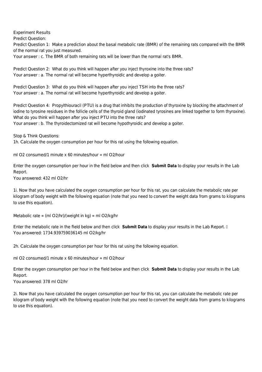 Make a Prediction About the Basal Metabolic Rate Lab - Page 1
