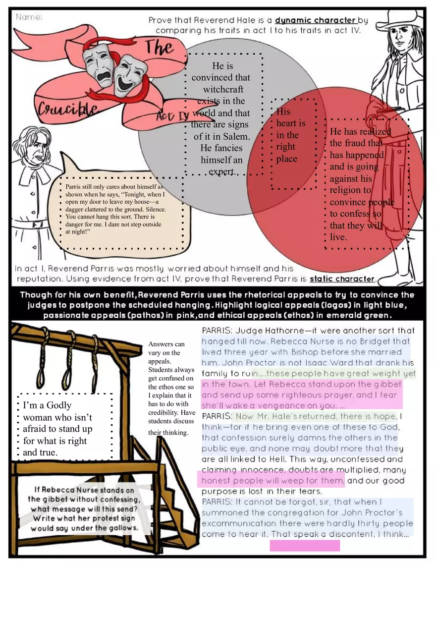 Answer Key Act IV The Crucible - Page 1
