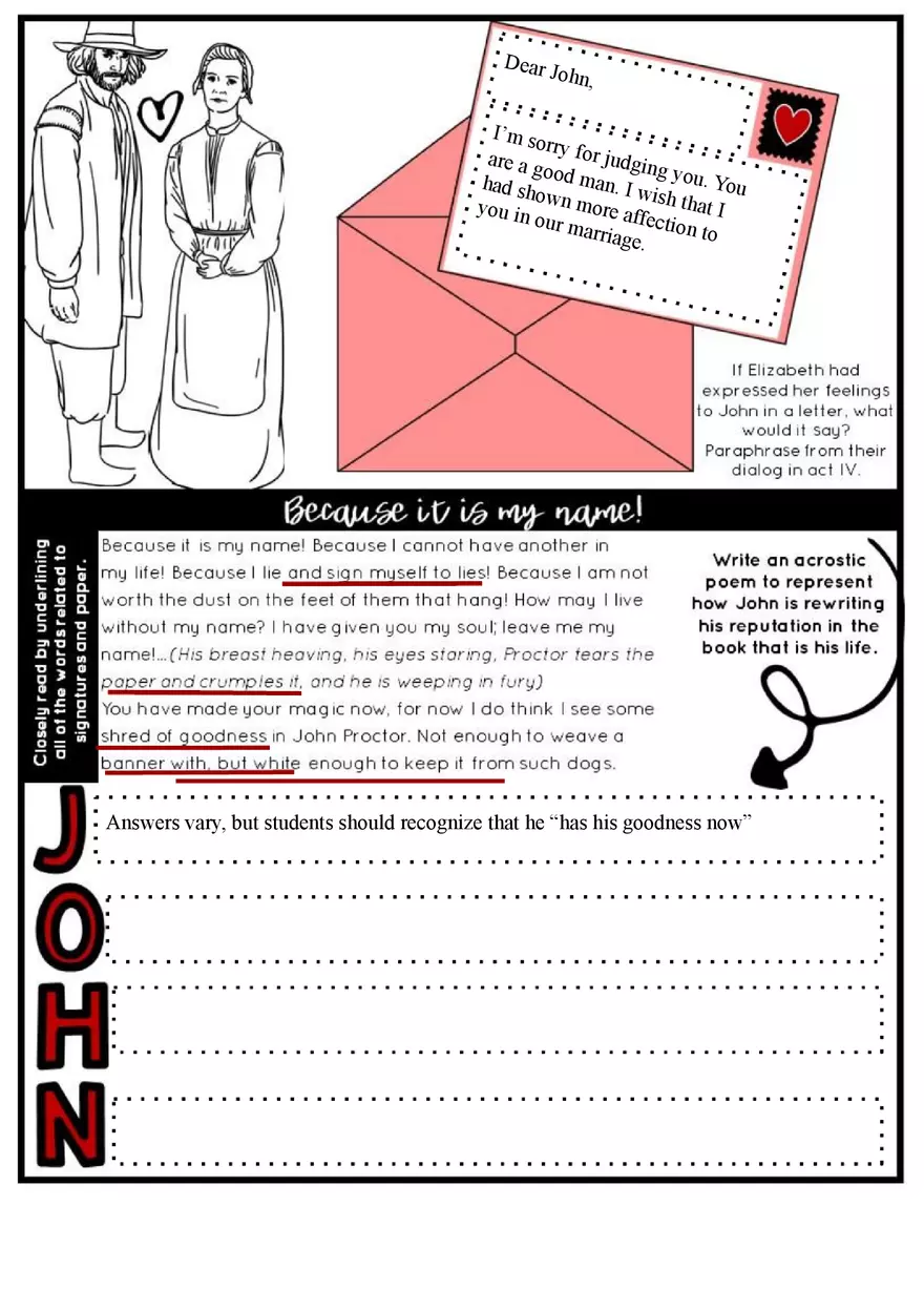 Answer Key Act IV The Crucible - Page 2