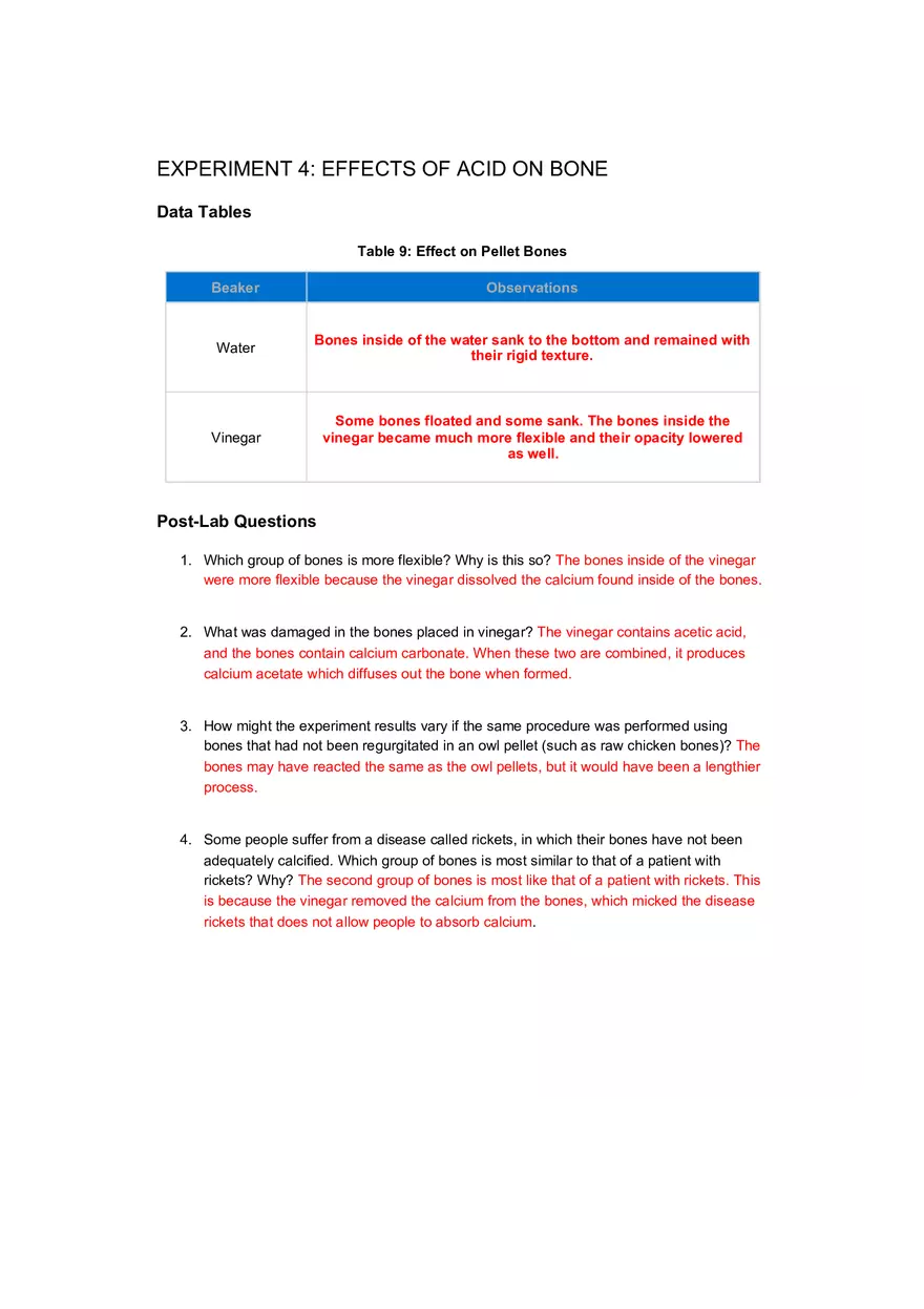 The Skeletal System Tables 6-16 - Page 9