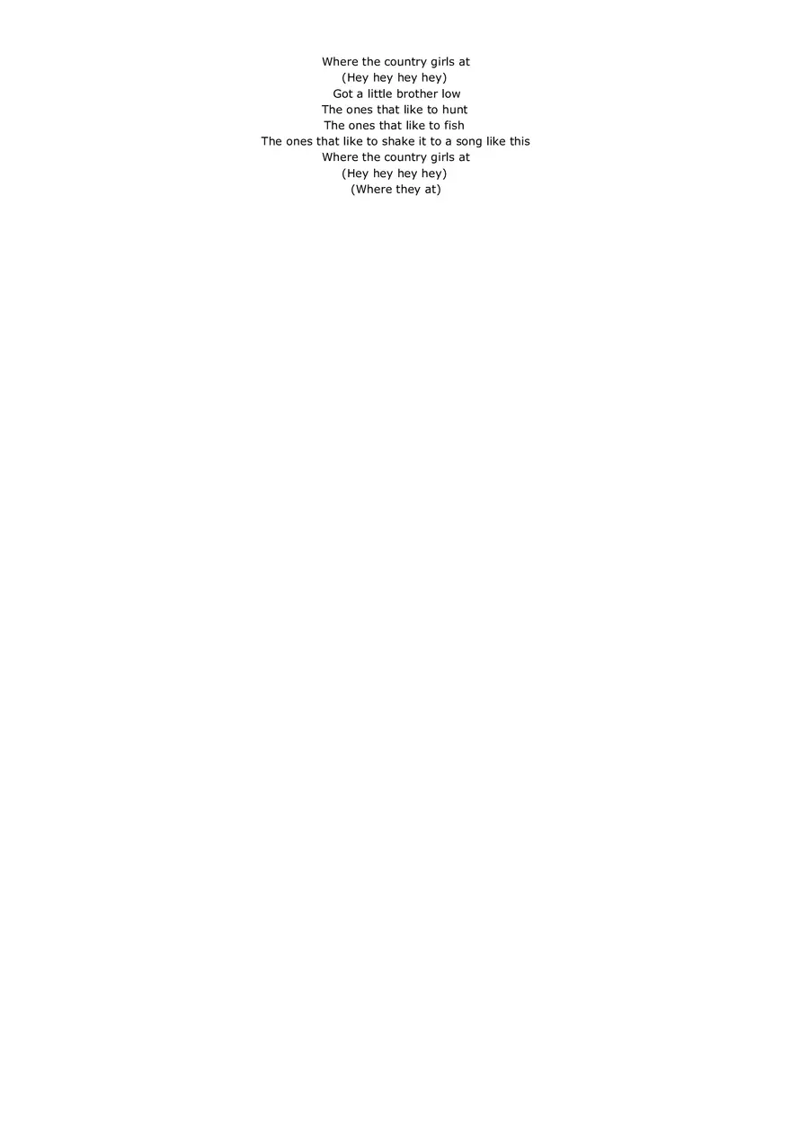 Trace Adkins, Luke Bryan and Pitbull - Where The Country Girls At Lyrics - Page 3