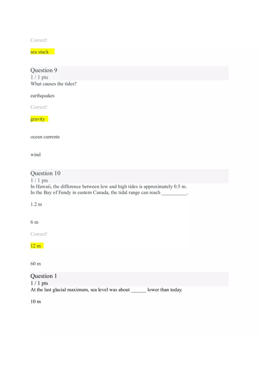 Geology (Wave-cut Terraces) 20 Answer Key - Page 6