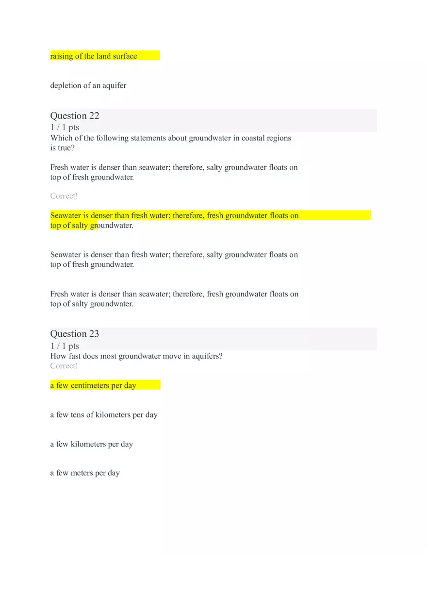 Geology (50-year Flood) 28 Answer Key - Page 8