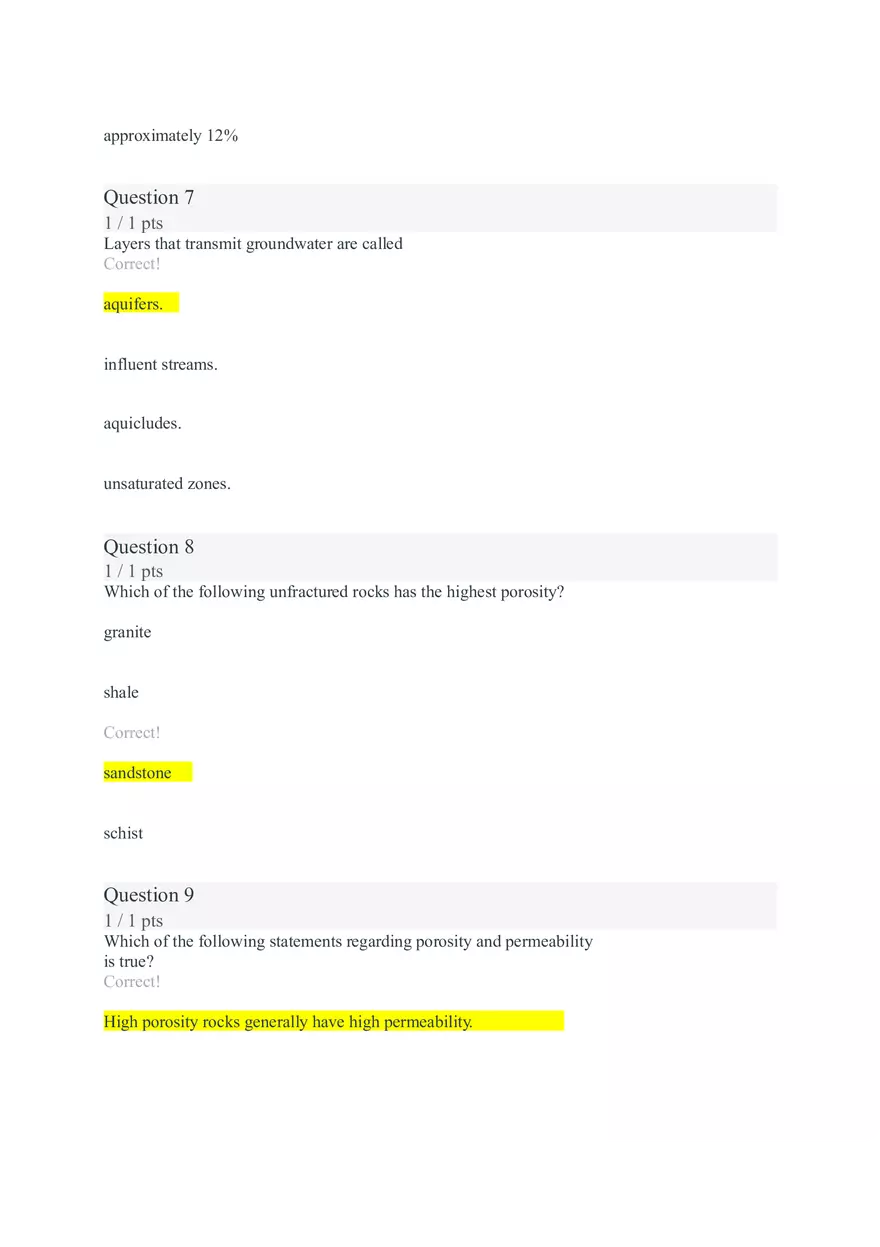 Geology (50-year Flood) 28 Answer Key - Page 18
