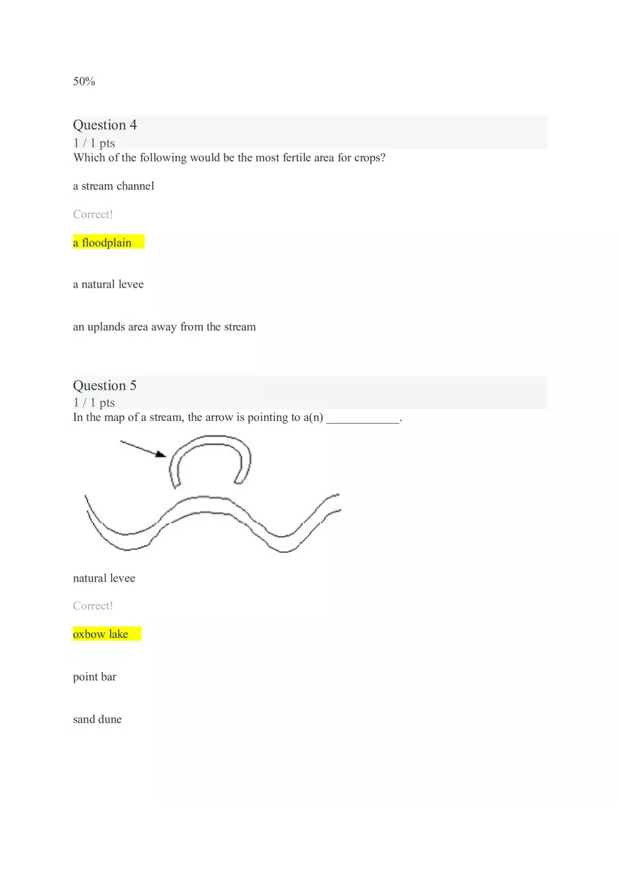 Geology (50-year Flood) 28 Answer Key - Page 2
