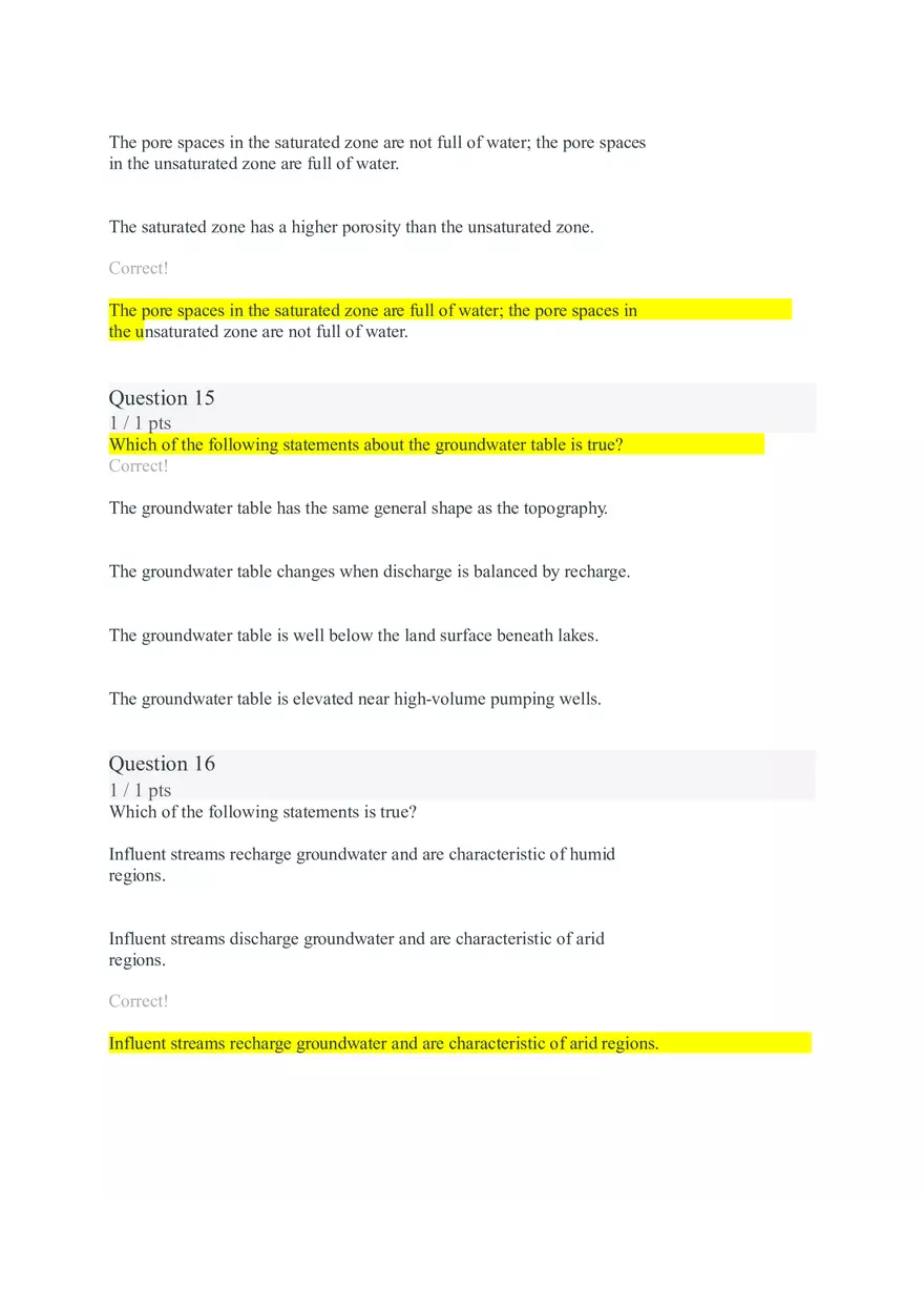 Geology (50-year Flood) 28 Answer Key - Page 5