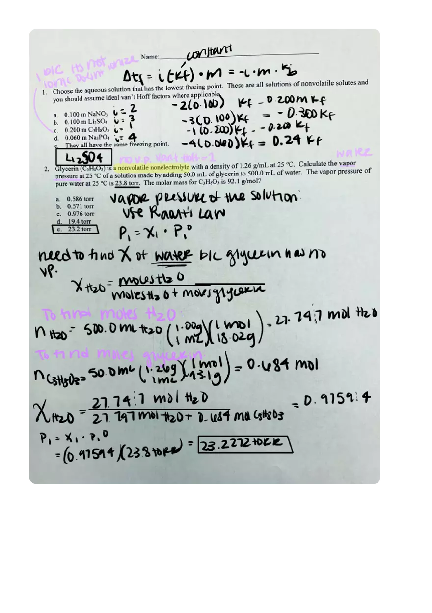 Preparation for General Chemistry Skills Class Worksheet 4 - Page 1