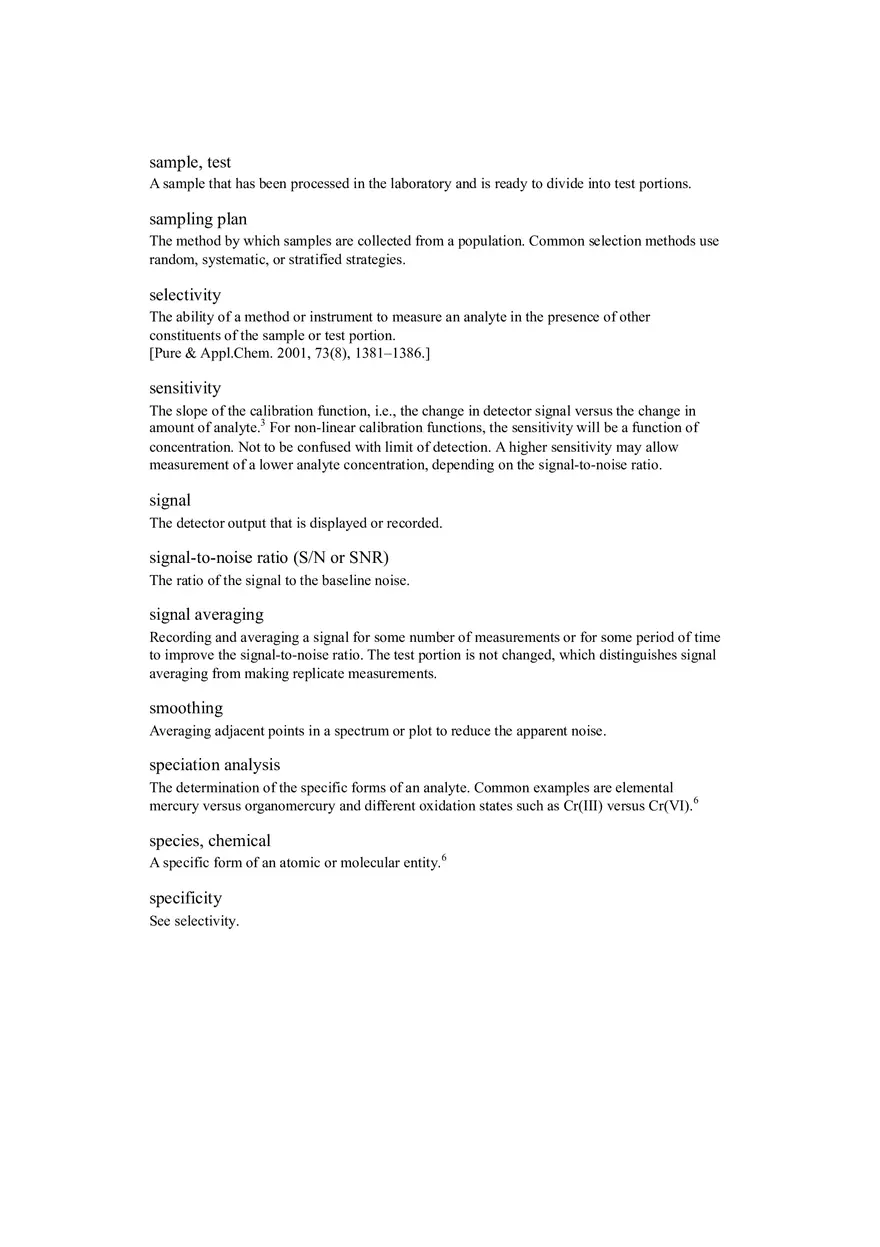 Analytical Glossary - Chemistry Term - Page 8