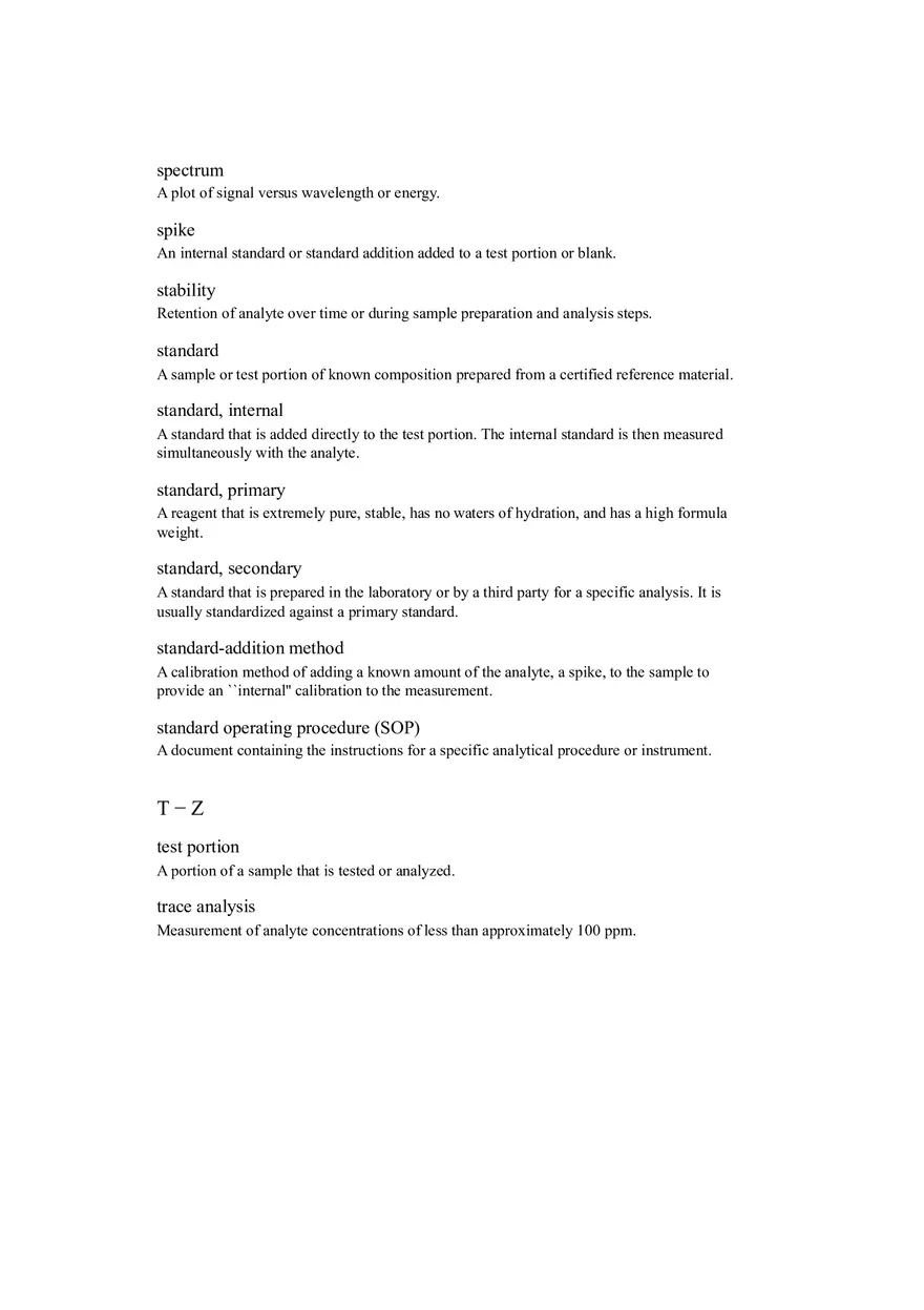 Analytical Glossary - Chemistry Term - Page 9