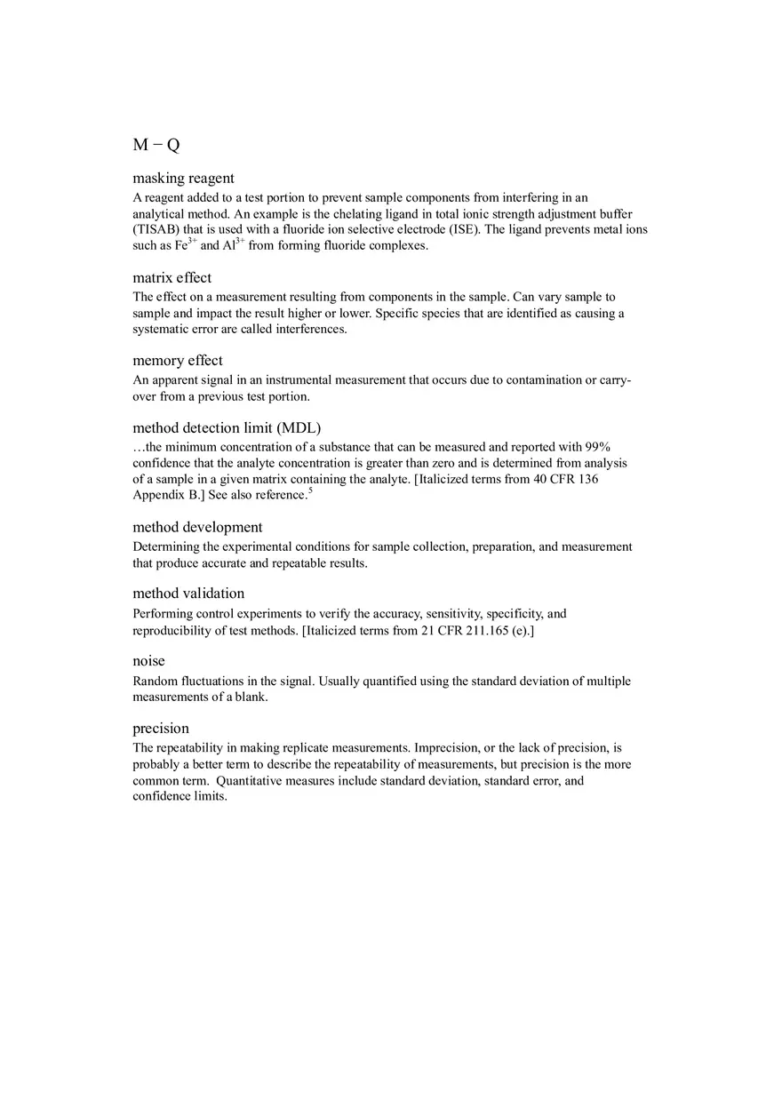Analytical Glossary - Chemistry Term - Page 5