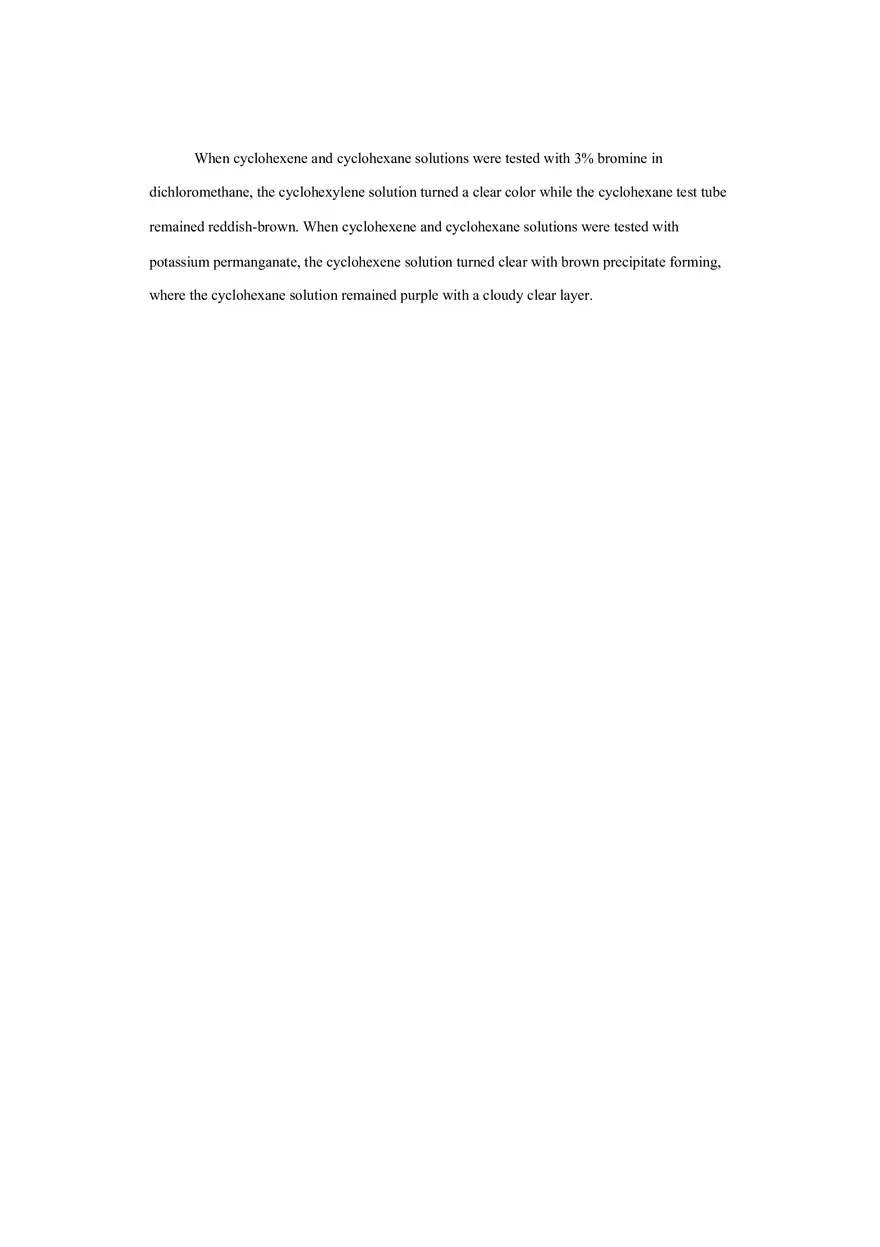 Synthesis of Cyclohexene via Dehydration of Cyclohexanol Lab - Page 4