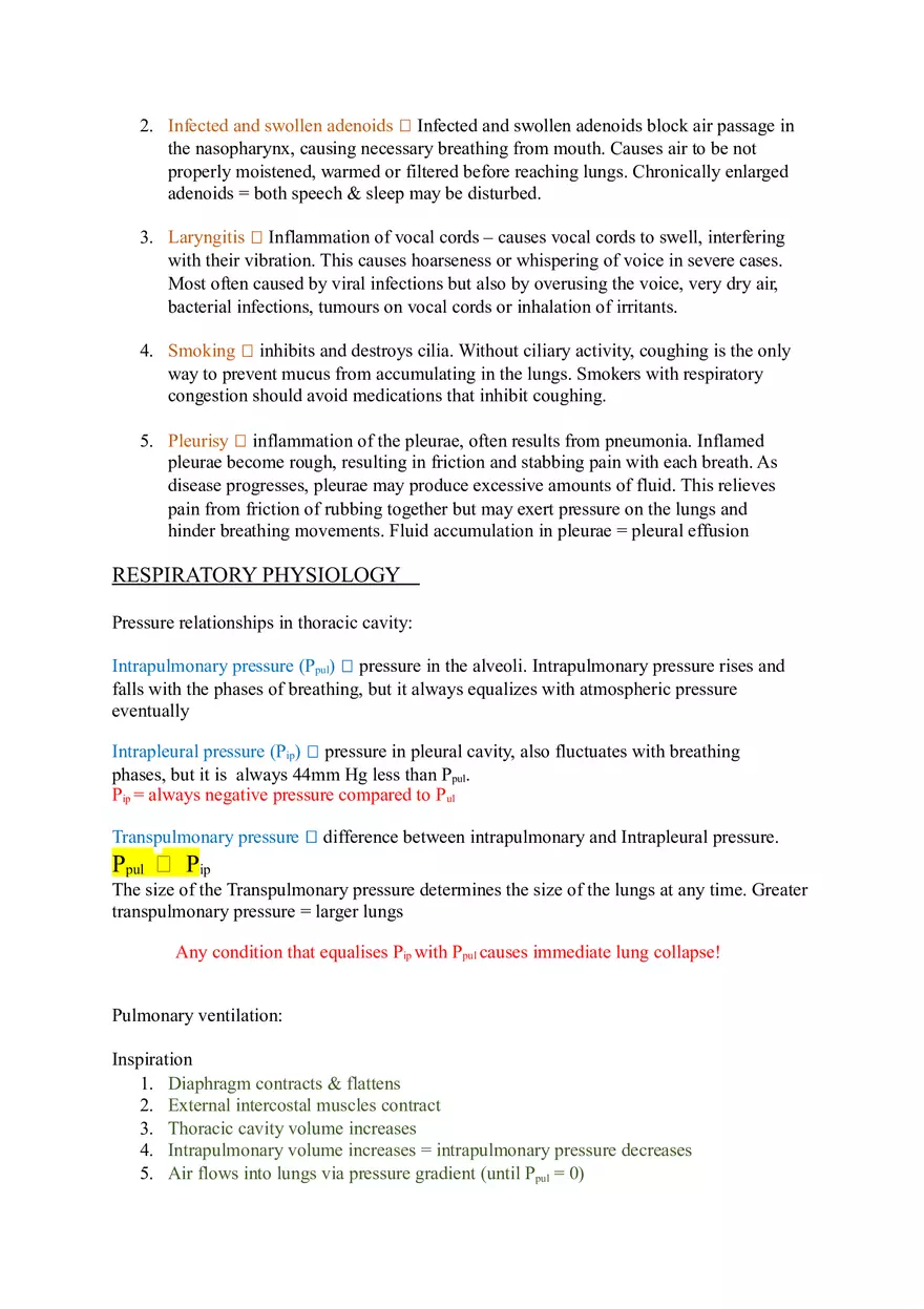 The Respiratory System (Study Guide) - Page 16
