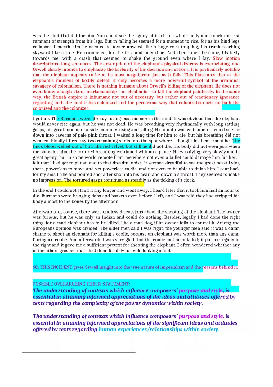 Annotated Version of the Short Story Shooting an Elephant (1936) - Page 6