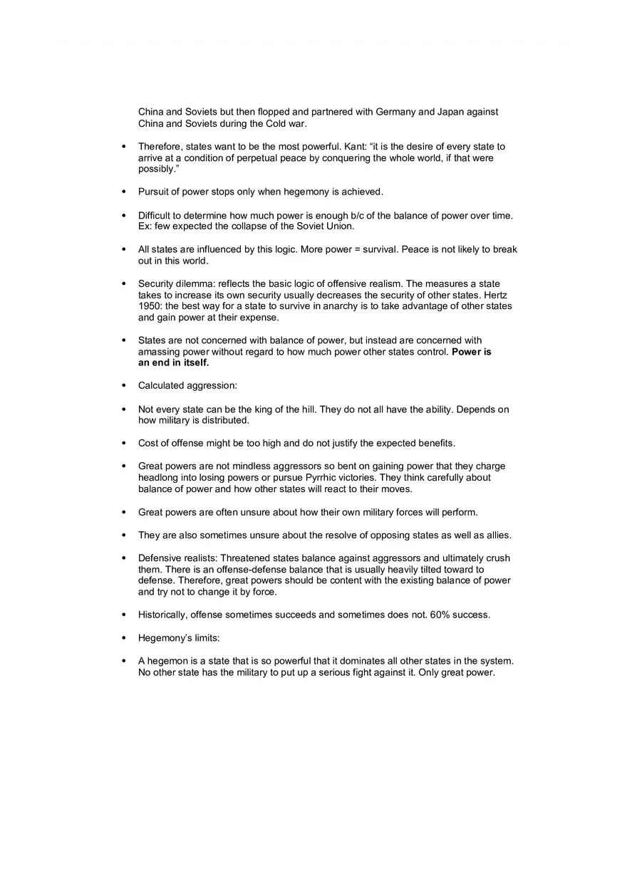 Mearsheimer Readings Notes - Page 2