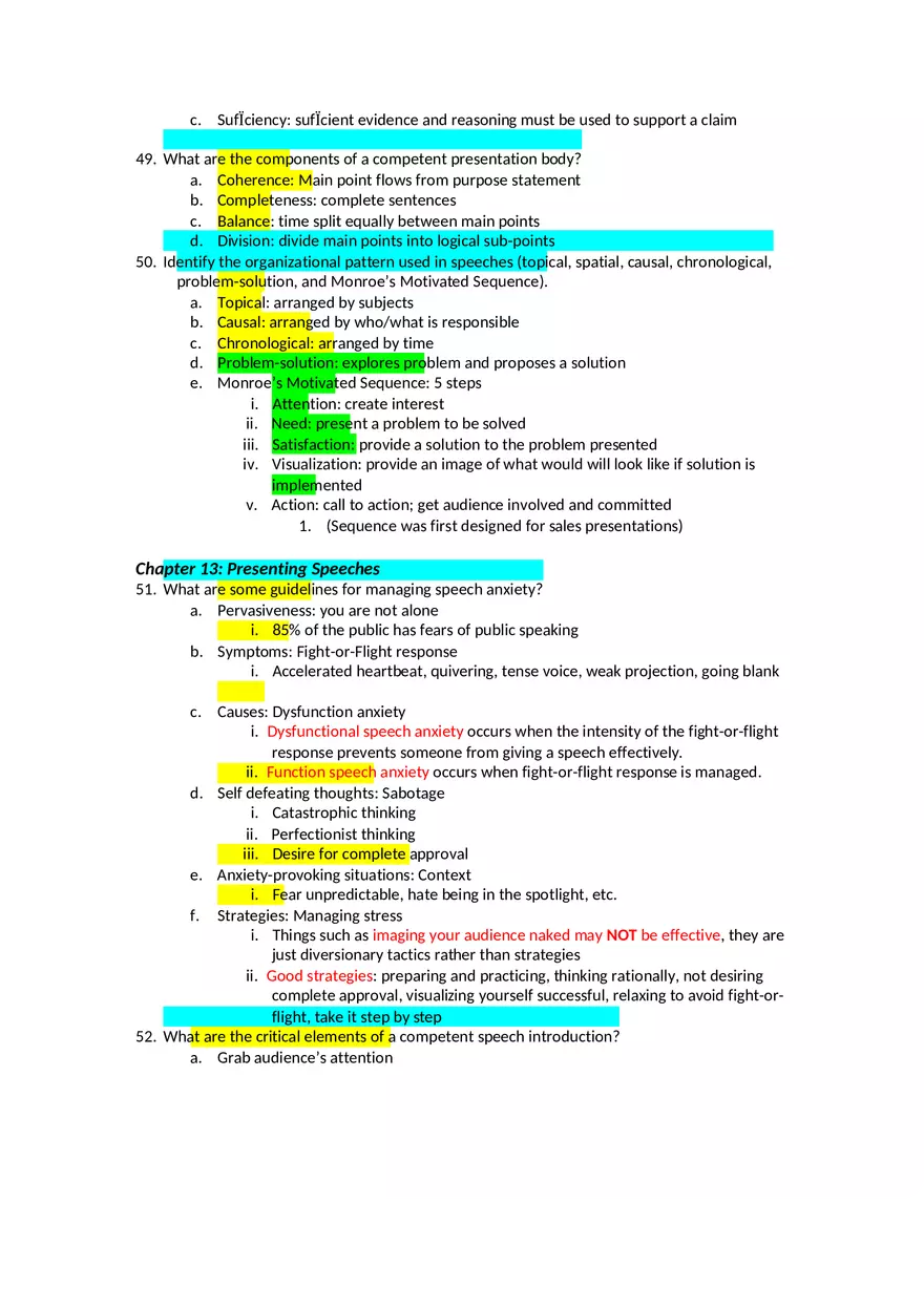 Fundamentals of Communication, Chapter 1 Final Exam Study Guide - Page 3