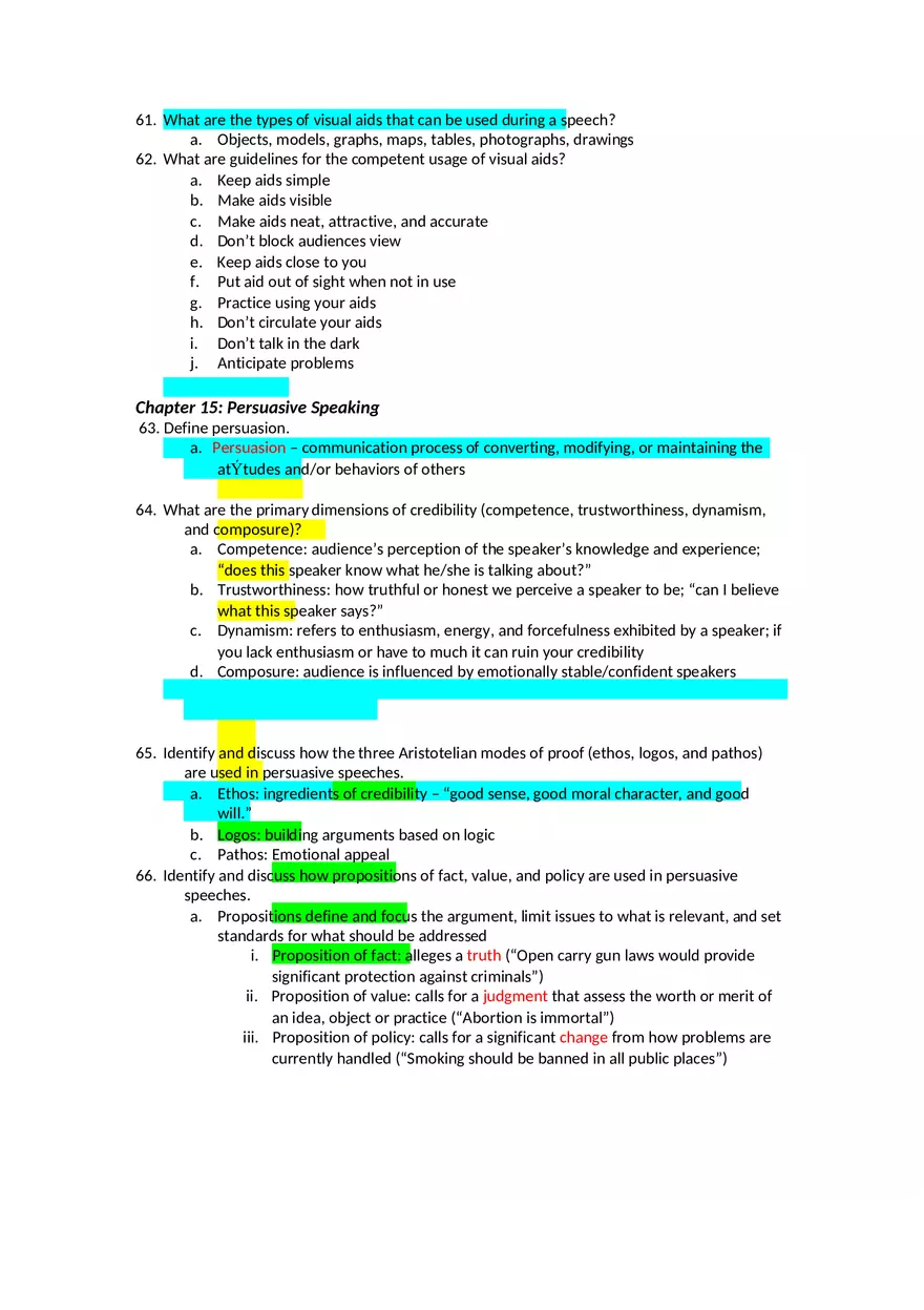 Fundamentals of Communication, Chapter 1 Final Exam Study Guide - Page 5