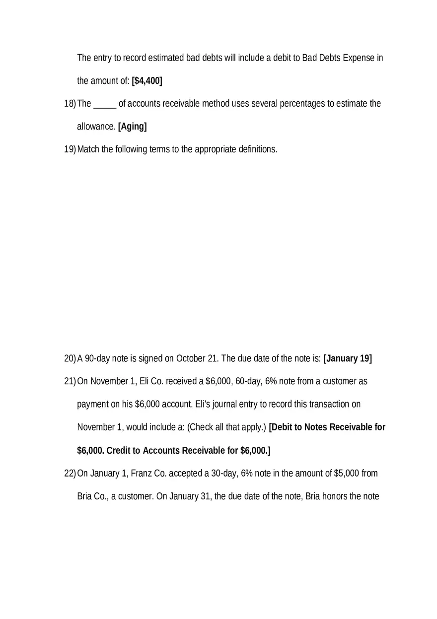 Accounting for Receivables and Bad Debts - Page 4