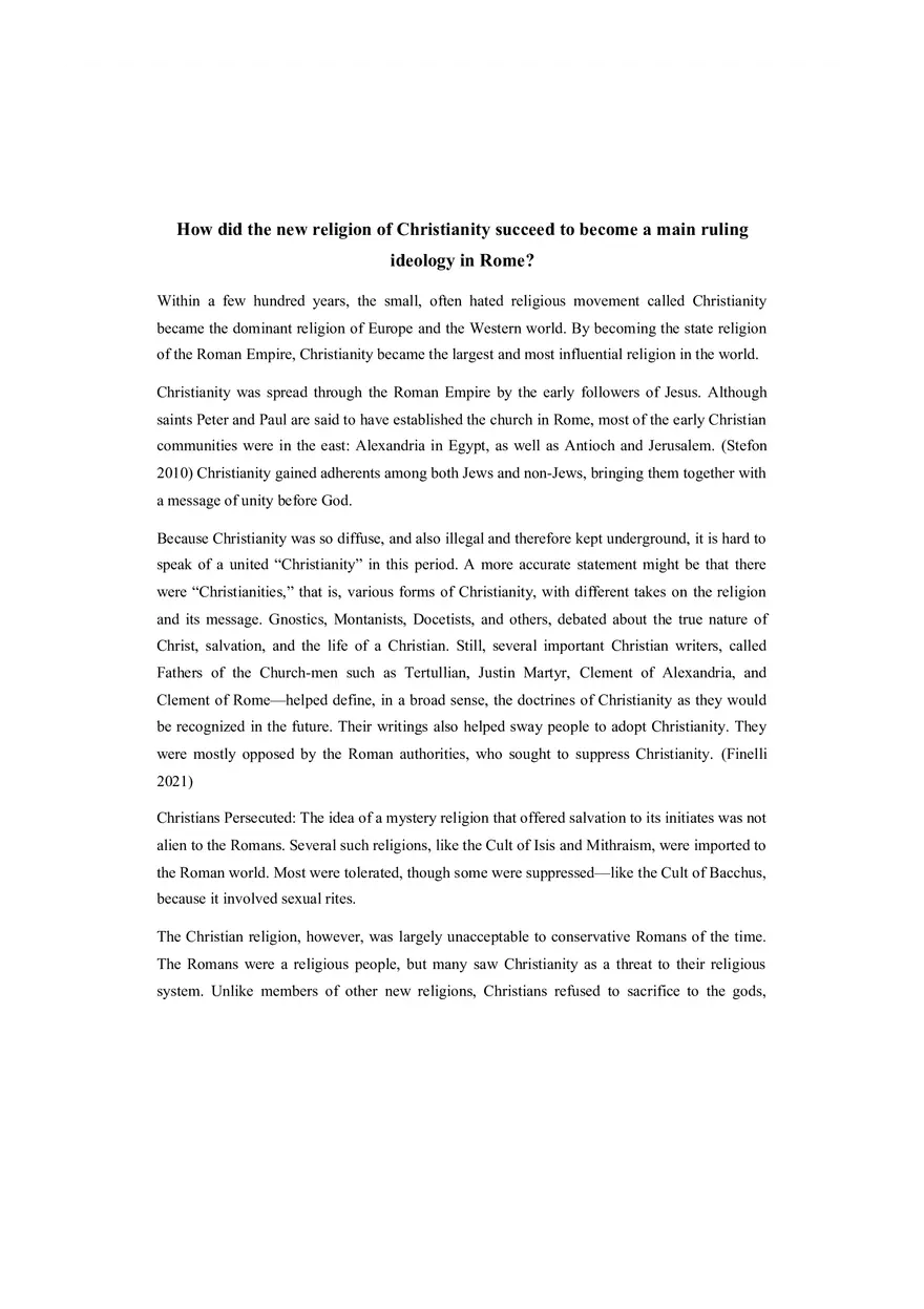 How Did the New Religion of Christianity - Page 1
