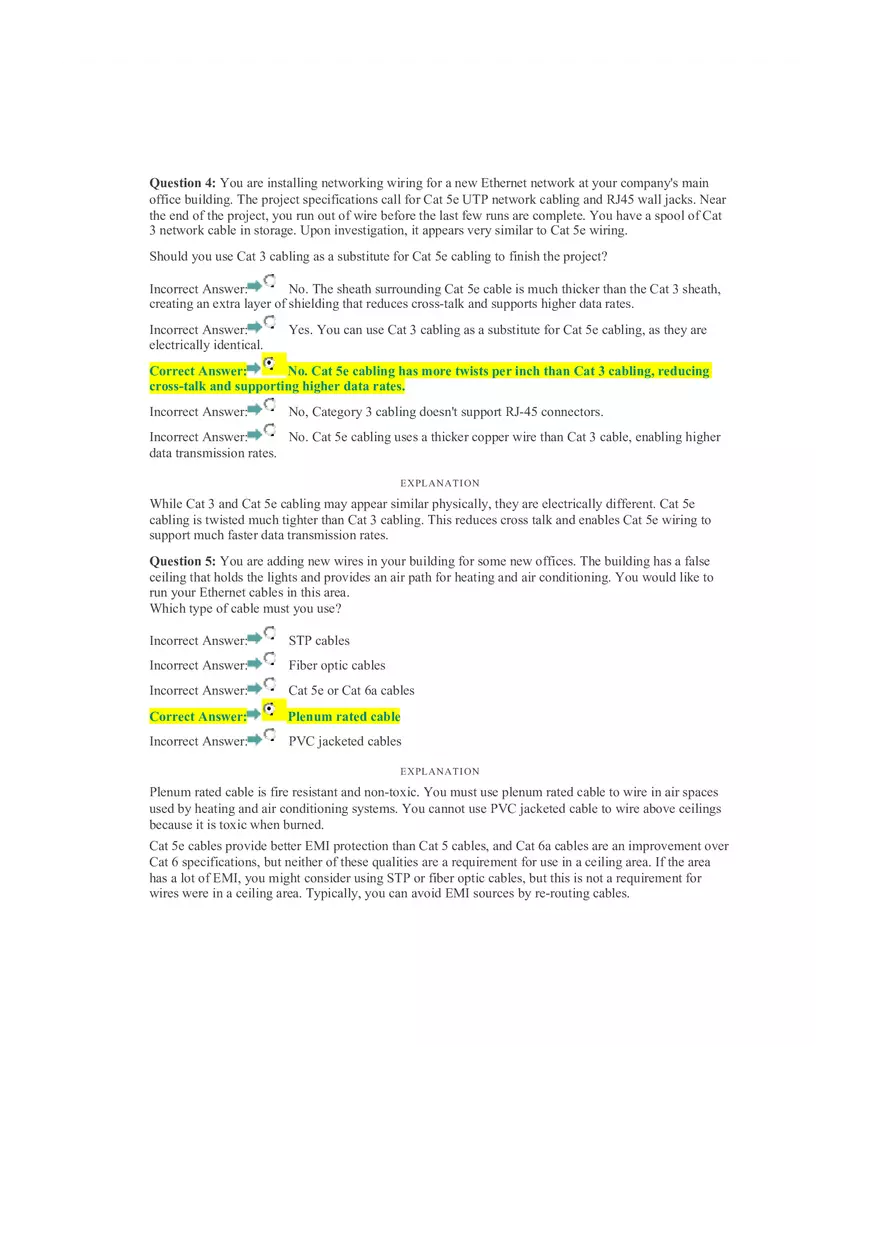 Intro to Computer Networks Practice Questions with Answers - Page 2