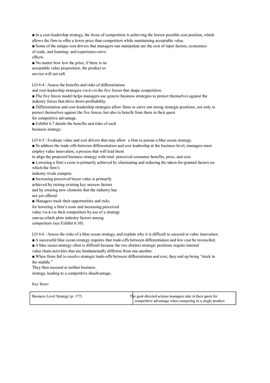 Business Strategy - Differentiation, Cost Leadership, and Blue Oceans - Page 2