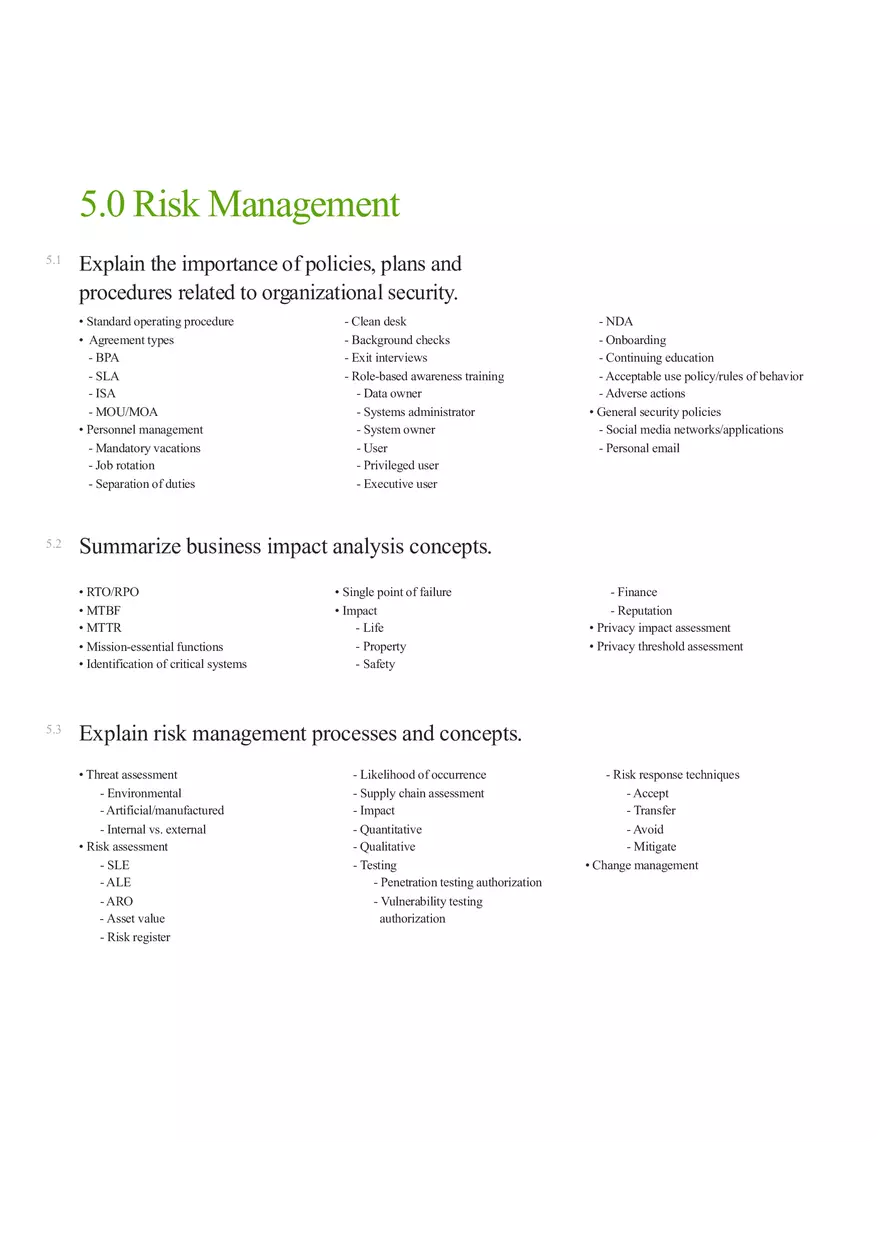 Computer Security Exam Objectives - Page 15
