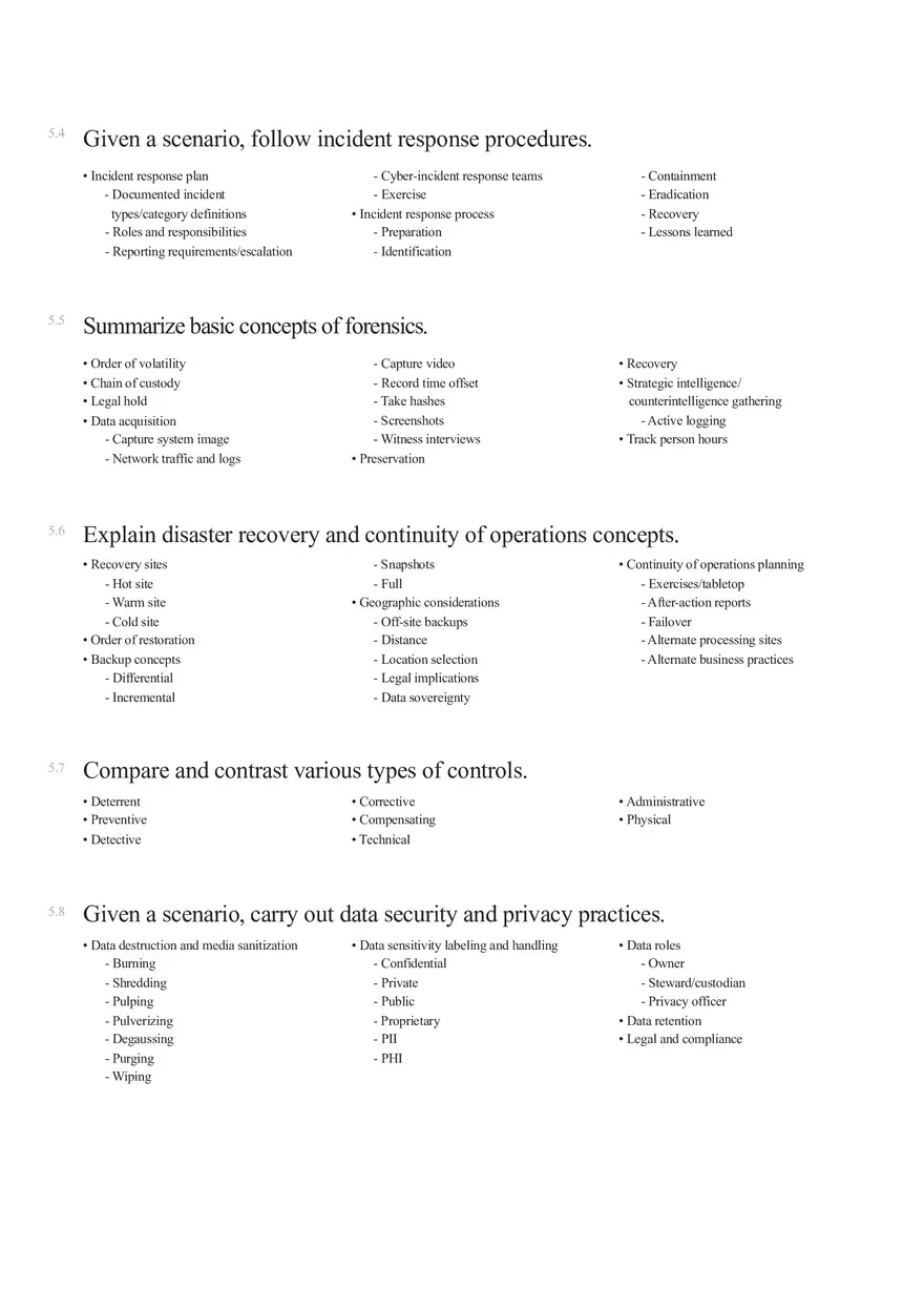 Computer Security Exam Objectives - Page 16