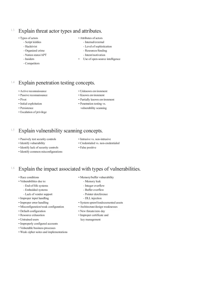 Computer Security Exam Objectives - Page 2