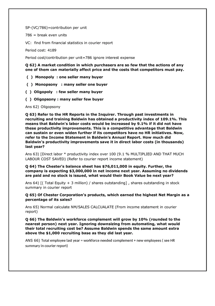 Business Operations and Financial Strategy Quiz Notes - Page 5