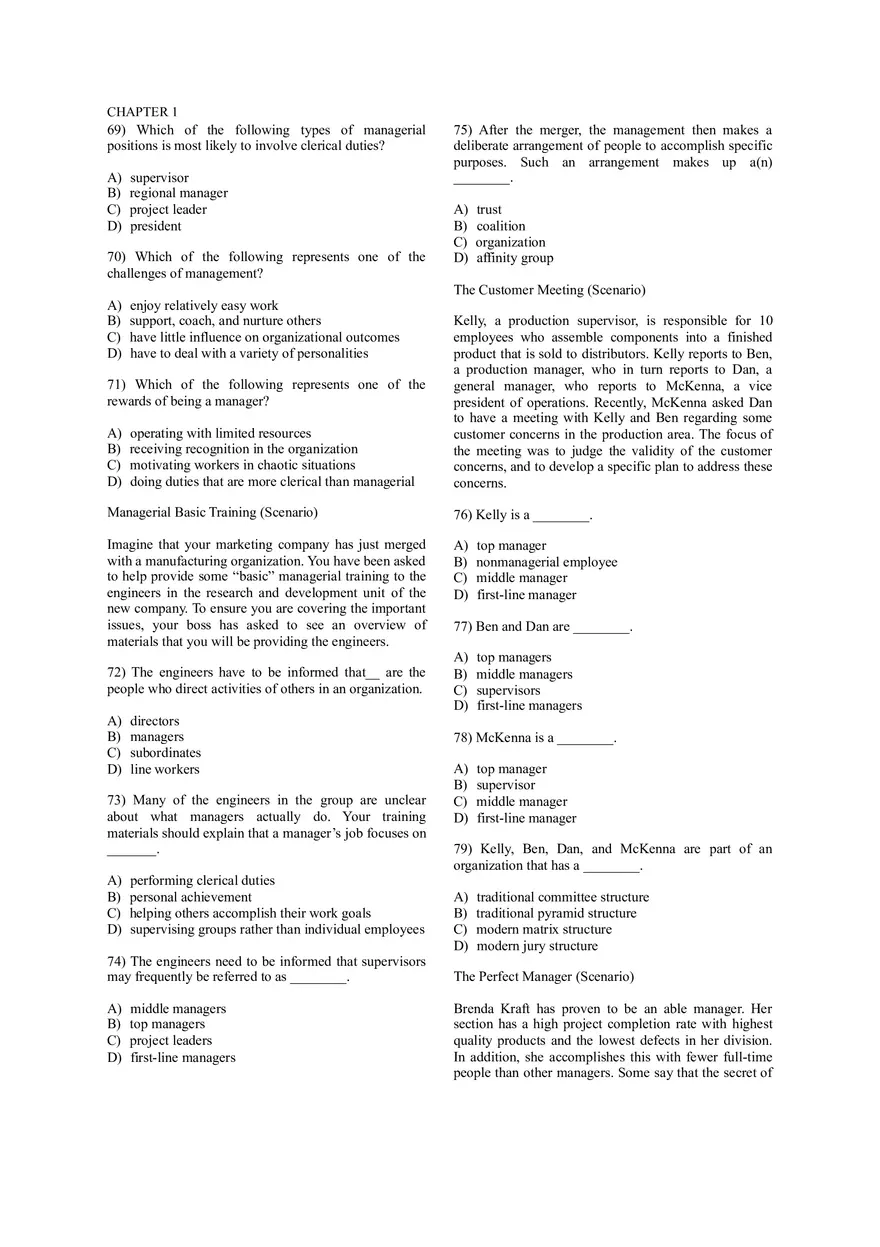 Fundamentals of Management - Roles and Functions Quiz - Page 5