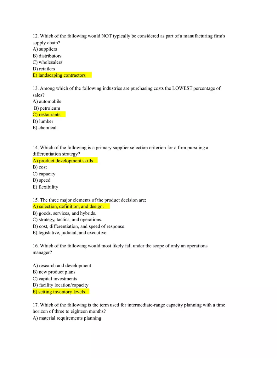 Product Life Cycle and Strategic Analysis in Operations (Answers) - Page 3