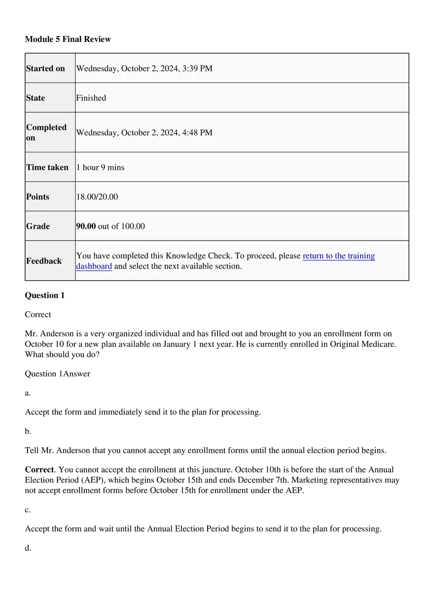 Module 5 Final Review - Page 1